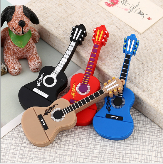 Musical Instrument Style Guitar U-disk PVC USB, Violin U-disk PVC USB