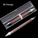 Dual-ended Nail Dotting Pen, Diamond Painting Pen, Crystal Beads Handle, Rhinestone Studs Picker Wax Pencil Manicure