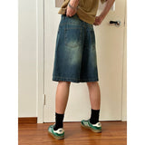 American Style Retro Washed Loose, All-match Casual Denim Shorts