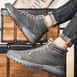 Ankle Boots, Men's Winter Warm Plush Shoes