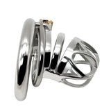 Men's Stainless Steel, Anti-release Ring, Chastity Lock, Catheter Device