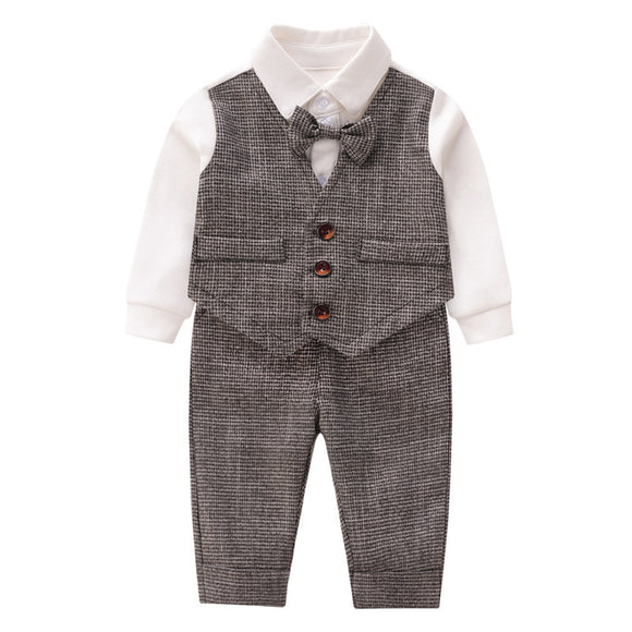 Baby Gentleman's Clothing, Bow Tie Romper Dress