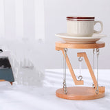 Suspension Shelf Wooden Decoration Tension, Home Decor Stand with Chains