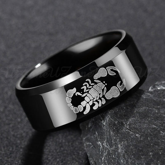 Scorpion Marking Titanium Steel Men's Ring