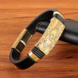 Scorpion Leather Woven Bracelet for Men