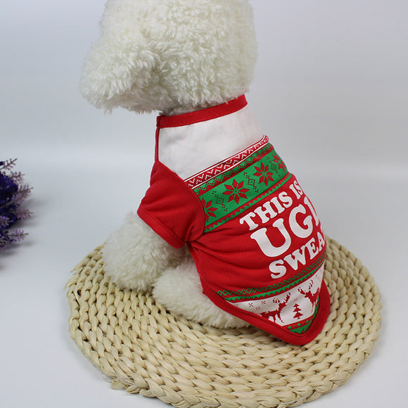 Pet or Teddy Clothes, Autumn Puppies Christmas, Cute Two-legged Dress