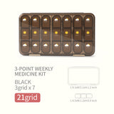 Pill Organizer, 1 Week Sealed Box, 21 or 28 Compartments