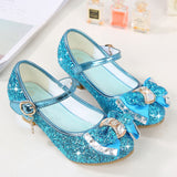 Girls' High Heel, Rhinestone Bow Princess Shoes