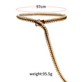 Korean Version of Fine Style - Dress Decoration Belt, Female Personality Geometry Body Chain, Adjustable Needle Buckle Kamarbandh