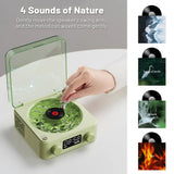 Retro Turntable Speaker Wireless Bluetooth, 5.0 Vinyl Record Player, Stereo Sound with White Noise, RGB Projection Lamp Effect