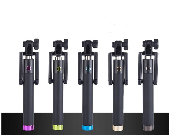 Three Generations of Line-controlled Self-timer Rods, Telescopic Convenient Aluminum Alloy Selfie Device