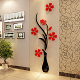 Creative Vase Acrylic 3D Wall Sticker