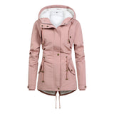 Commuter Cotton Zipper Coat with Fur Collar, Print Loose Temperament Women's Jacket