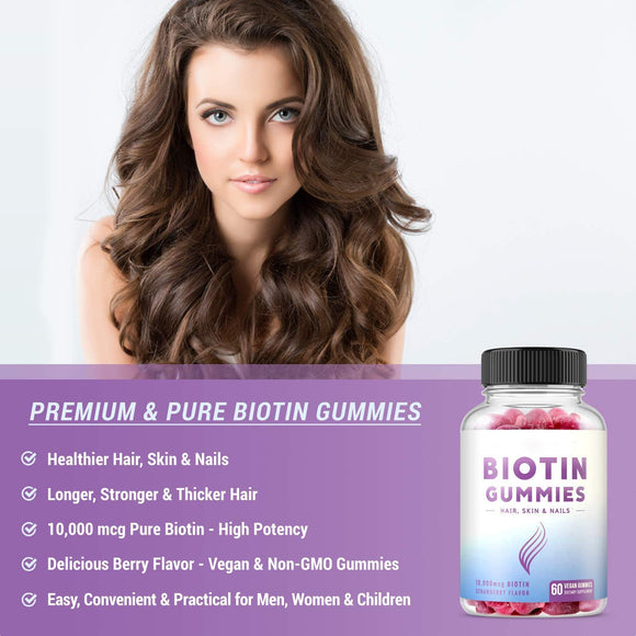 Biotin Gummies, Vegan Chews