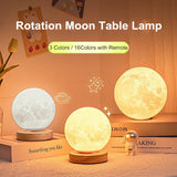 Creative 3D Magnetic Floating Levitating Moon Lamp, Touch Control 3 Color Moon Lunar Night Light for Home Office Room Decor