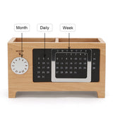 Calendar Wooden Pen Holder