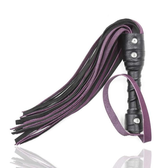 Leather Purple and Black Tassel Whip Toy