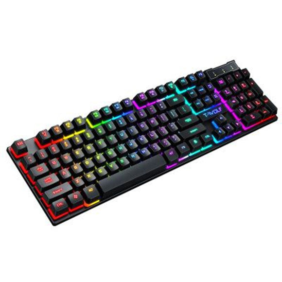 Gaming USB Floating Manipulator, Luminous Wired Keyboard