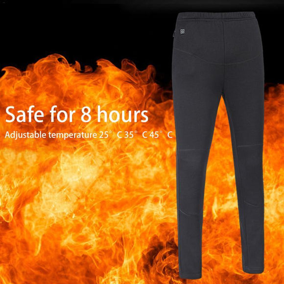 USB Heated Outdoor Hiking Winter Sport Thermal Pants, Men's Heating Travel Trousers