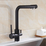 Copper Tube Kitchen Hot and Cold Wash Basin Rotating Faucet