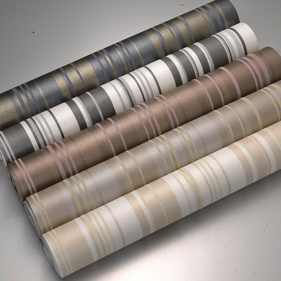 Black and White Vertical Stripe Non-woven Background Wall