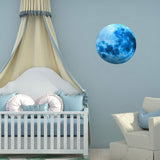 Green Film PVC Wall Sticker of Luminous Moon