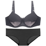 Glossy Plus Size, Bra Underwear Set