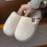 Winter Plush Slippers, Warm Solid House Shoes, Non-slip Bedroom Floor Home Slip-ons for Women and Men