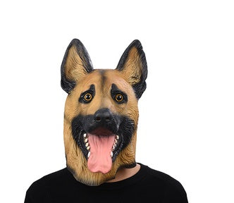 Animated Cartoon Unisex Horror Dance, Adults Cosplay Latex Mask, Animal Police Dog Caps