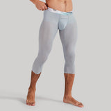 Seamless Men's Tights, Ice Silk Thin Leggings