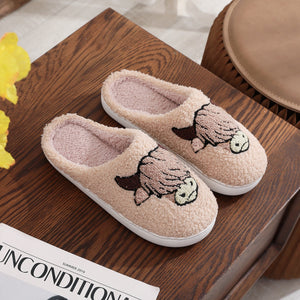 Christmas Hot-trending Highland Cow Printed Cotton Slippers