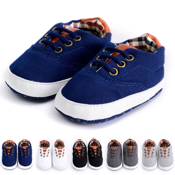 Solid Color Casual Lace, Soft Bottom Baby Canvas, Toddler Shoes