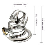 Men's Stainless Steel, Anti-release Ring, Chastity Lock, Catheter Device