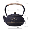 Japanese Cast Iron Teapot, Peony Tea-set