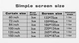 Foldable Movie Projector Screen, 16 to 9 or 16:9 Projection HD Home Theater Curtain Cloth