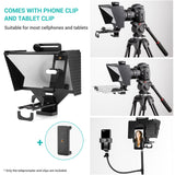 Teleprompter Mobile Phone Tablet Camera, Large Screen Device