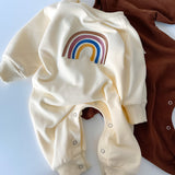 Autumn and Winter One-piece Rainbow Baby Romper