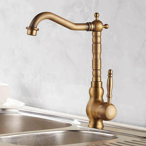 Deck Mounted Tap for Bathroom Sinks, Copper Water Mixer Crane Taps