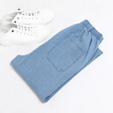 Linen Solid Color Casual Pants