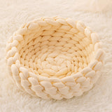 Cat House Cushion, Soft Long Plush Warm Pet Mat, Cute Kennel Cat Sleeping Basket Bed, Round Fluffy Comfortable Touch Pet Products