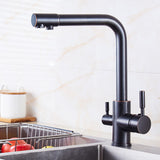 Copper Tube Kitchen Hot and Cold Wash Basin Rotating Faucet