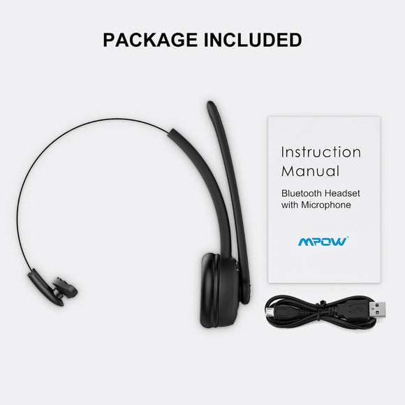 Attendant Headphones, Bluetooth Wireless Headset with Microphone for Customer Support