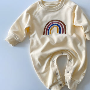 Autumn and Winter One-piece Rainbow Baby Romper