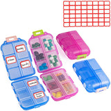 Travel Pill Organizer, 10 Grid Moisture Proof Pills Box for Pockets and Purses, Daily Portable Vitamin Medicine Container