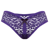 New Low-waist Lace Thongs, Ladies' Sexy Transparent Leopard Print Underwear (Pack of 2)