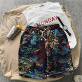 Linen Printed Five-minute Shorts