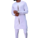 African Ethnic Style, Solid Color Casual Men's Suit