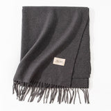 Pure Color Artificial Cashmere Scarf, Women's Winter High-grade Shawl