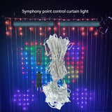 Smart LED RGB Curtain String Lights Bluetooth App Control Christmas Fairy Light Garland DIY Picture Display Party Wedding Decor