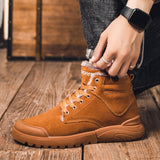 Ankle Boots, Men's Winter Warm Plush Shoes